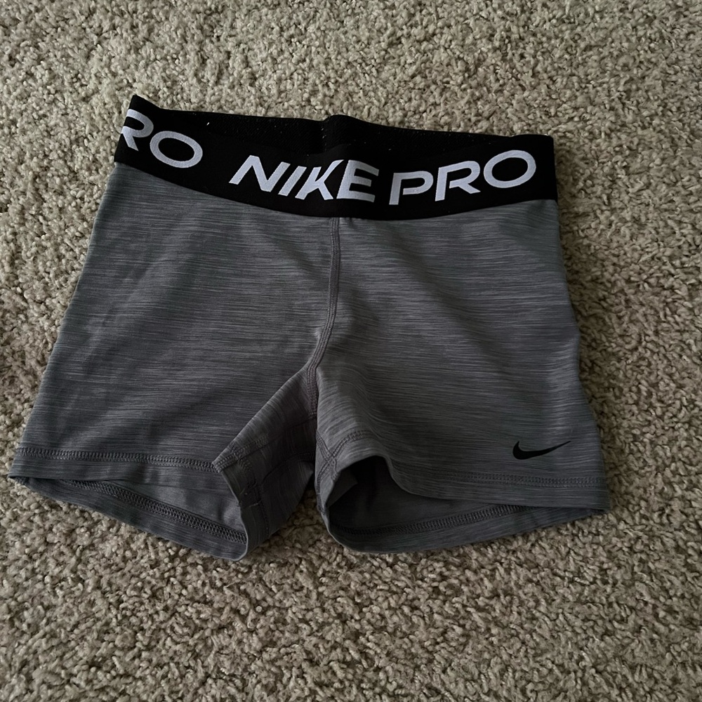 Nike Pro Black and Gray Training Shorts
